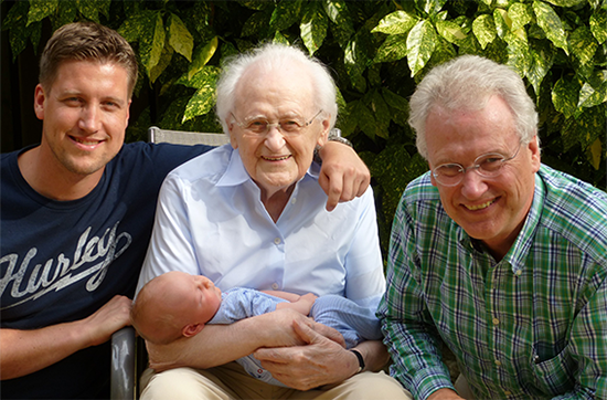 Four generations of family together