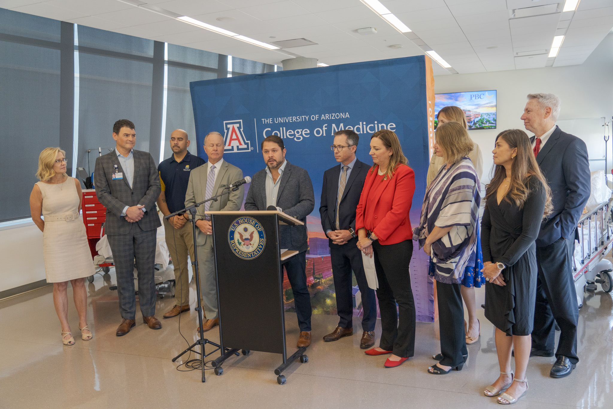 Congressman Ruben Gallego held a press conference with leaders from Arizona health care systems to support the Resident Physician Shortage Reduction Act