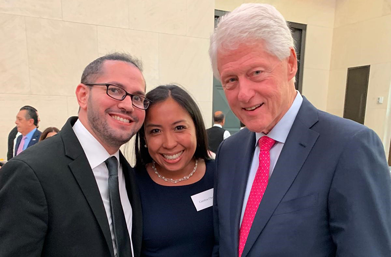 Dr. Correa with Fellow Scholar and President Bill Clinton