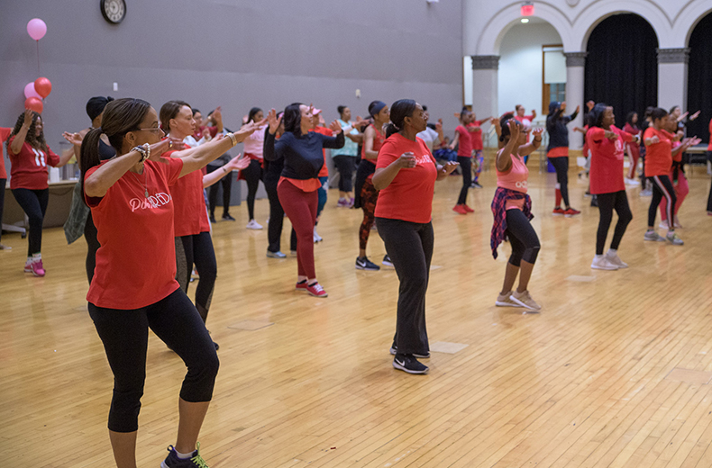 Zumba for the Heart Class in the Virginia G. Piper Auditorium