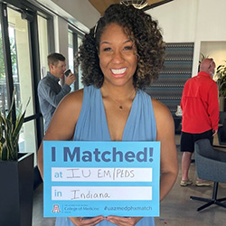 Analissa Cox during the Class of 2021 Match Day