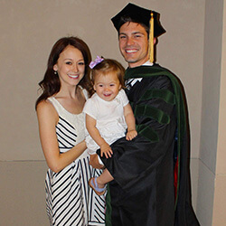 Dr. Evans and family at his Commencement in 2013