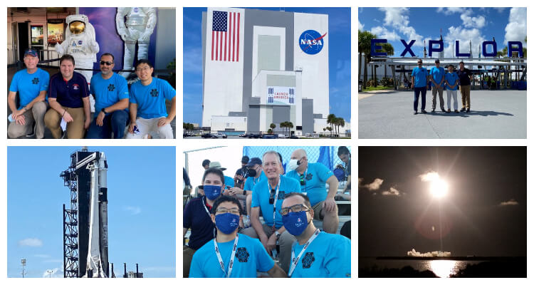 SpaceX Inspiration4 Launch Collage