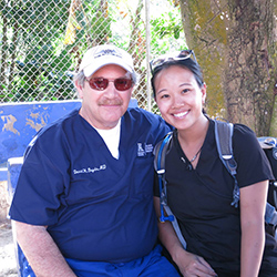 Dr. Beyda with a Student
