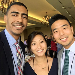 Daniel Kim (Right) with Fellow Med Students Phoebe Chang and Awad Mohamed