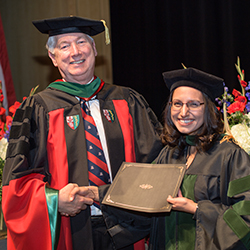 Amy Picone, MD, with Dean Reed at Commencement