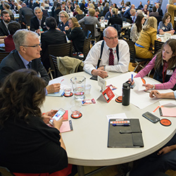 Attendees Brainstorm at the UA Strategic Plan Event