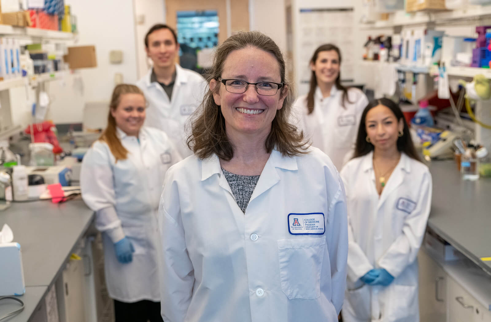 Dr. Taben Hale in Her Lab with Her Research Associates