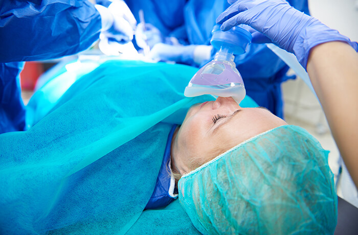 A Woman Receiving Anesthesia 