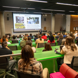 Following the address’s conclusion, the dean took the opportunity to answer questions from the audience