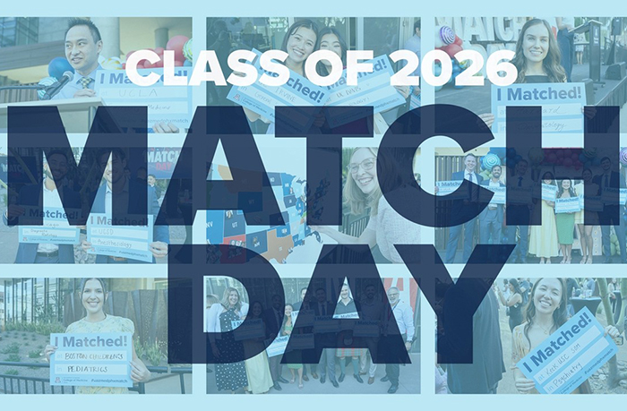 A collage of photos from the Class of 2026 Match Day