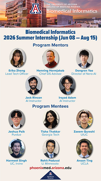 Biomedical Informatics Summer Internship Program Flyer