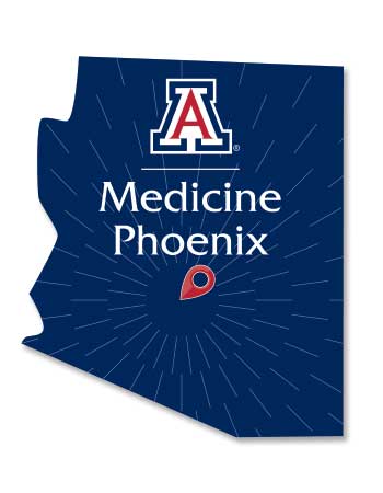 Map of Arizona with UA Logo