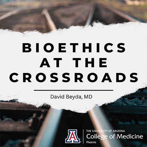 A logo for the Bioethics podcast