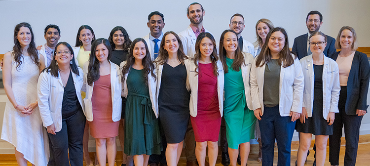 The Class of 2023 inductees into the Gold Humanism Honor Society