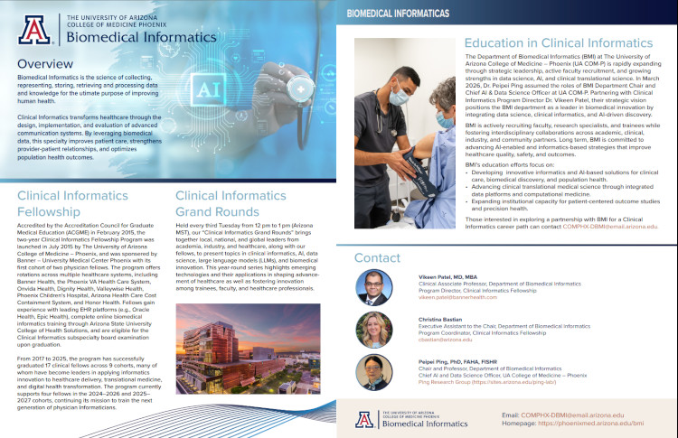 Clinical Informatics Fellowship Program Flyer