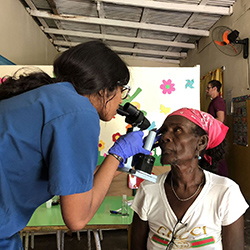 Students Practicing Ophthalmology during the Global Health Trip to the DR