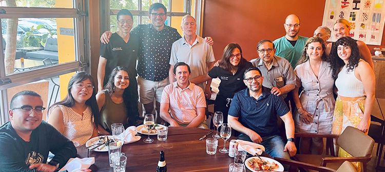 Gastroenterology fellows and faculty at lunch