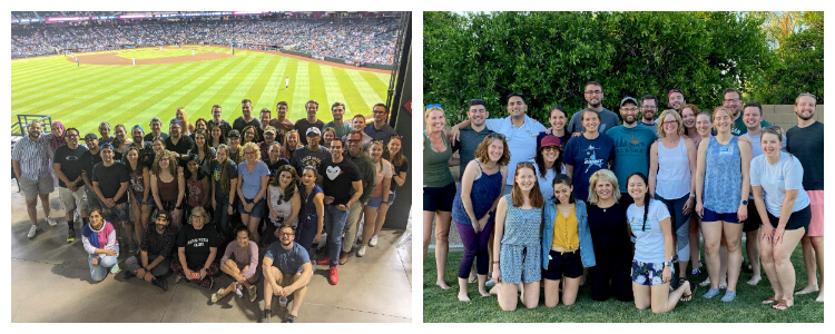Med-Peds Residents Retreat and DBacks Game Collage