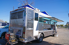 A parked food truck