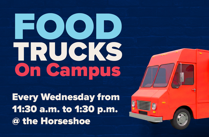 A graphic for the Wednesday food trucks
