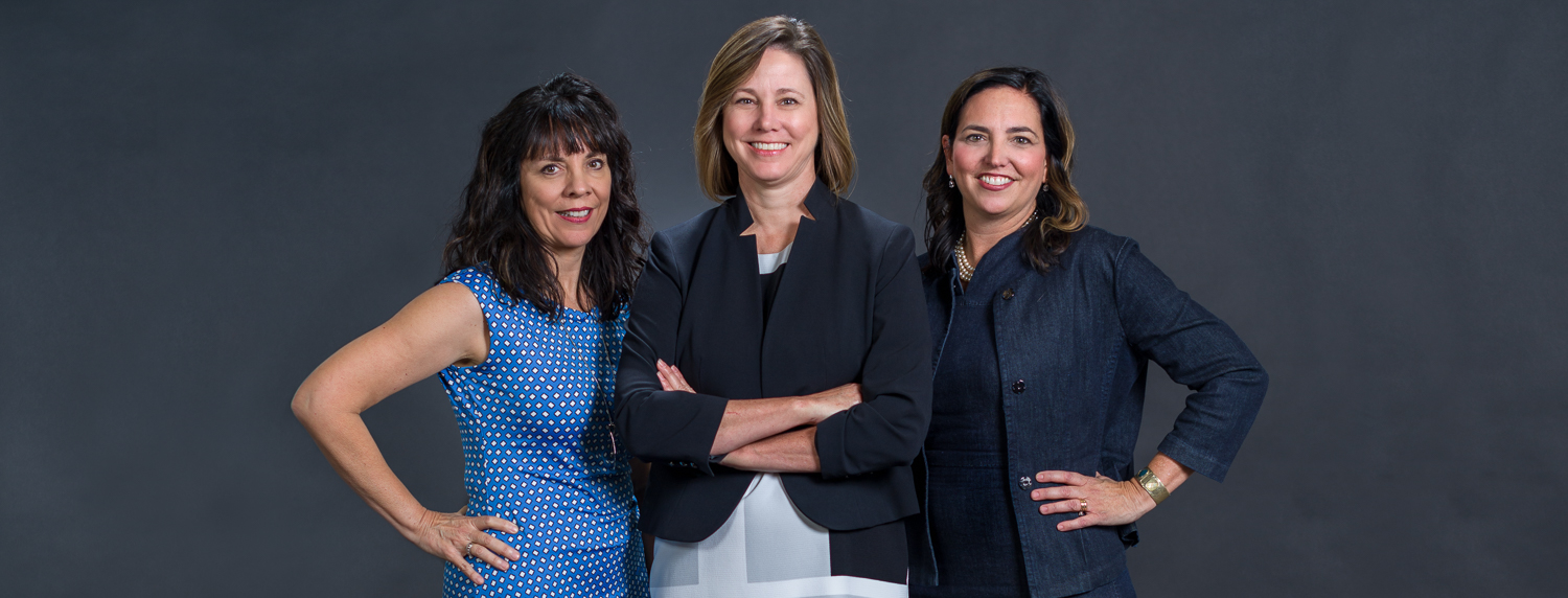 Maria Manriquez, MD (left), Susan Kaib, MD (center), and Cheryl O’Malley, MD (right)