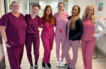 Mirela Ananieva with co-workers at her clinic