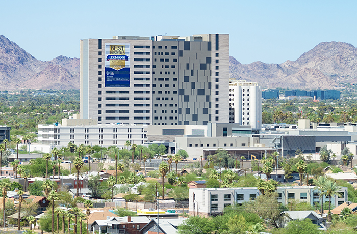 View of Banner - University Medical Center Phoenix from the South