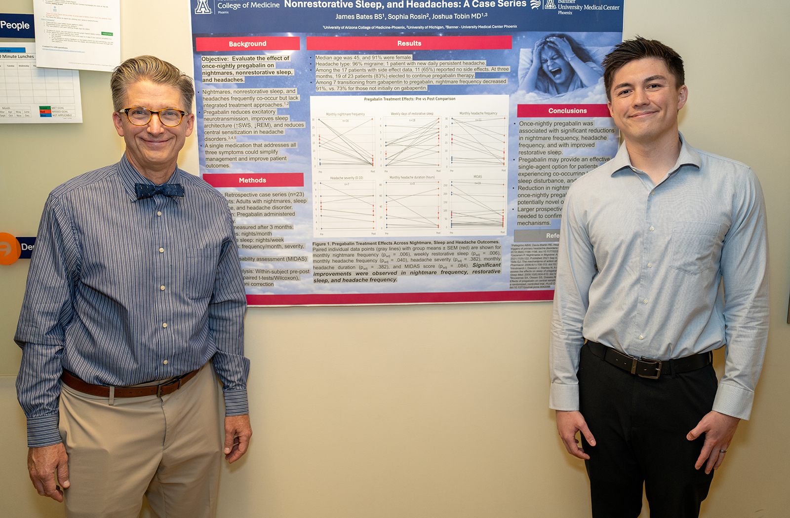 For the study, James Bates worked with his mentor Joshua A. Tobin, MD, co-director of the Neurology Clerkship.