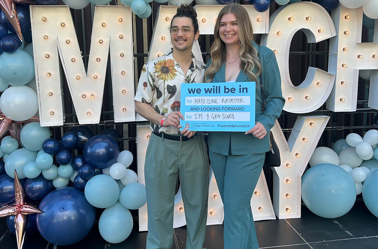 Frank Cossio and Haley Kenner matched at Mayo Clinic in Rochester, Minnesota. Frank Cossio and Haley Kenner matched at Mayo Clinic in Rochester, Minnesota.