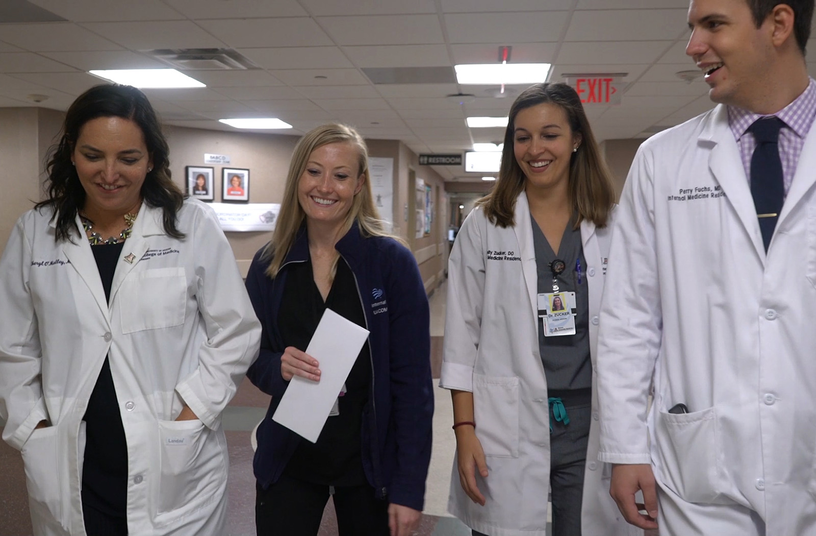 Cheryl O’Malley, MD, with residents at Banner – University Medical Center Phoenix