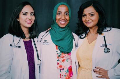 Osman (Center) with Fellow Medical Students