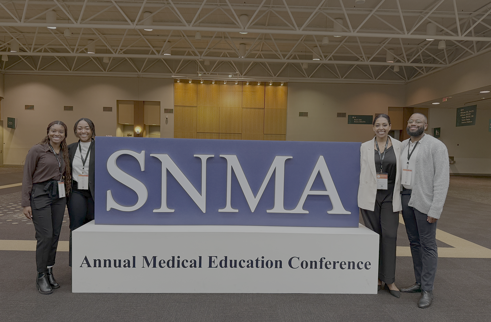 Quarles (far right) and fellow medical students attended the SNMA's Annual Medical Education Conference.