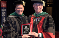 Mark Fischione, MD, with Guy Reed, MD, MS, dean of the College of Medicine - Phoenix