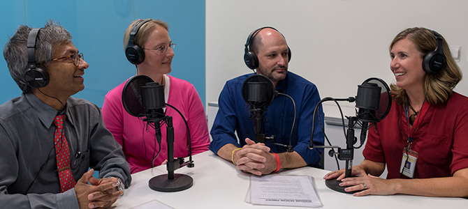 Podcast Hosts Jonathan Lifshitz, PhD, and Katie Brite, MD, with Guests