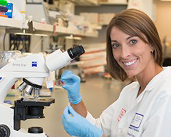 Rachel Rowe, PhD, in Her Lab