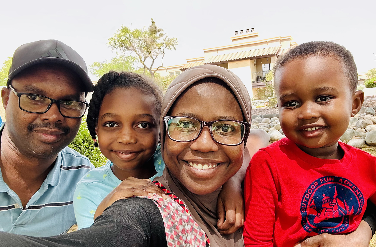 Fatouma Tall with her family.