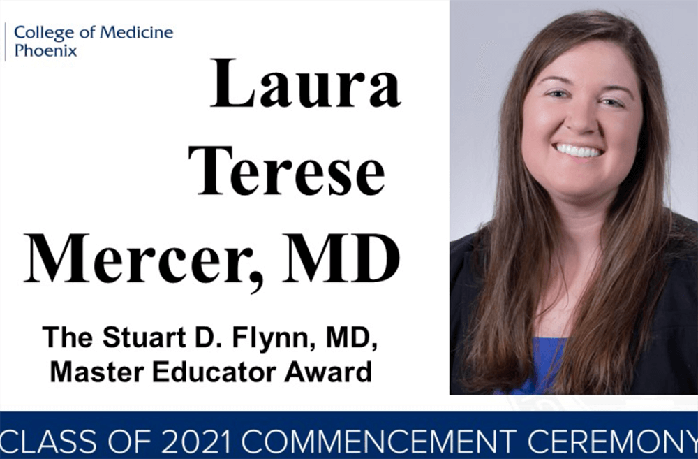 Laura Mercer, MD, Winner of the Stuart D. Flynn, MD, Master Educator Award