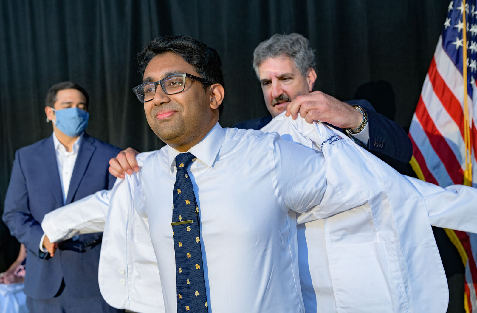 Steven A. Lieberman, MD, FACP, Associate Dean of Academic Affairs, Coats First-Year Medical Student Tahmid Ahmed