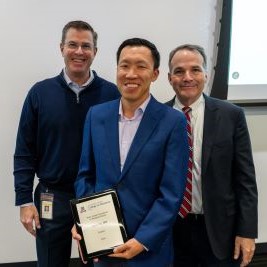 Dr. Jack He receiving his Early Career Excellence in Research Award