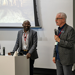 Dr. Glembotski introduced Dr. Fonkem at the conference. Dr. Glembotski introduced Dr. Fonkem at the conference.