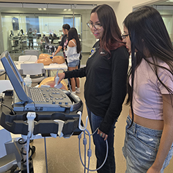 In the Center for Simulation and Innovation, attendees got hands on with the ultrasound technology. In the Center for Simulation and Innovation, attendees got hands on with the ultrasound technology.