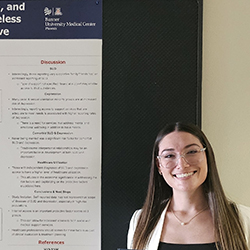 Heiser also presented her research at the Department of Internal Medicine Health Care Advancement Symposium. Heiser also presented her research at the Department of Internal Medicine Health Care Advancement Symposium.