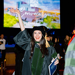 The joy of Convocation was personified by Natalie Nabaty. The joy of Convocation was personified by Natalie Nabaty.