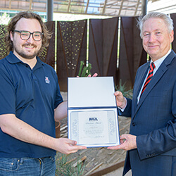 Austin Cotter, with Dean Reed, also received a MICA Medical Foundation Scholastic Award