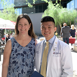 Inductee Allen Doan with Dr. Susan Kaib