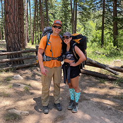 During their studies in Arizona, the couple took up hiking.