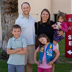 Redfield-Ortiz and her family attending the camp