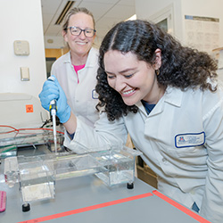 Dr. Hale mentors Karla Fonseca Pardo as part of the Flinn Foundation Summer Internship