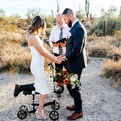 Henderson and His Wife at Their Wedding in 2020